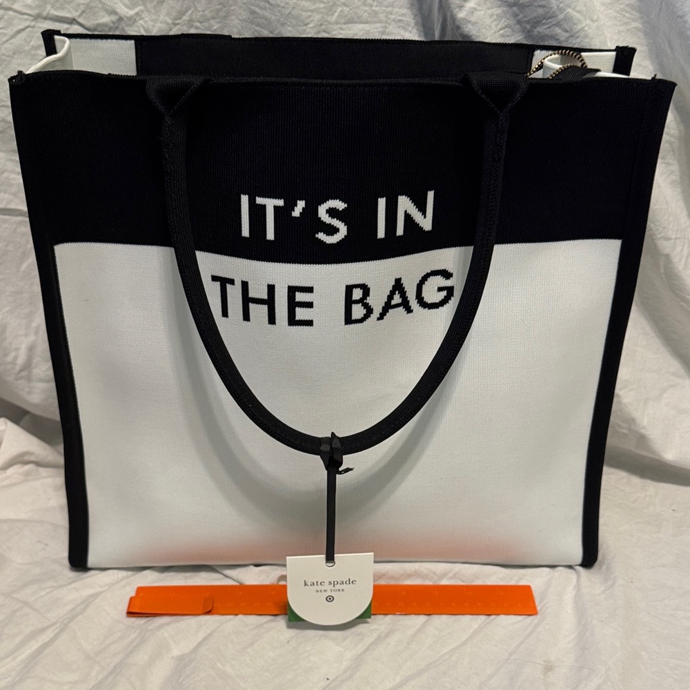 Kate Spade Monochrome Tote with Bold Text